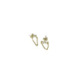 Triple Opal Chain Drop Stud