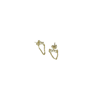 Triple opal Chain drop stud