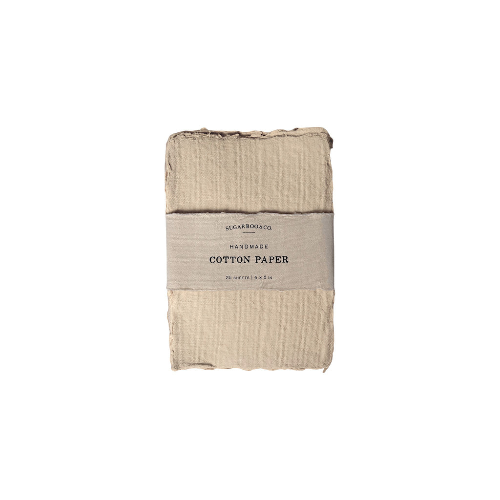 4x6 Handmade Cotton Paper Bundle - Oat