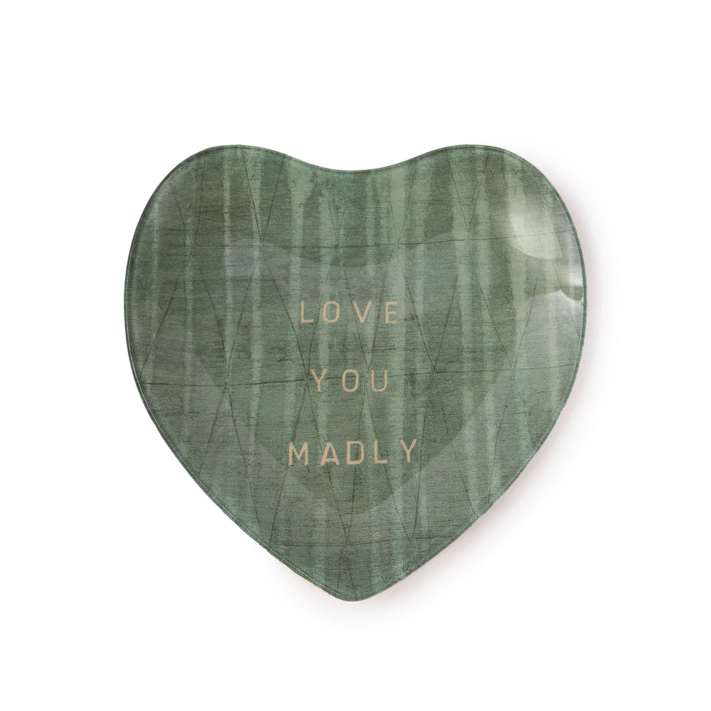 Love You Madly Heart Decoupage Plate 6x6