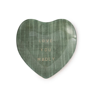Love You Madly Small Heart Decoupage Plate
