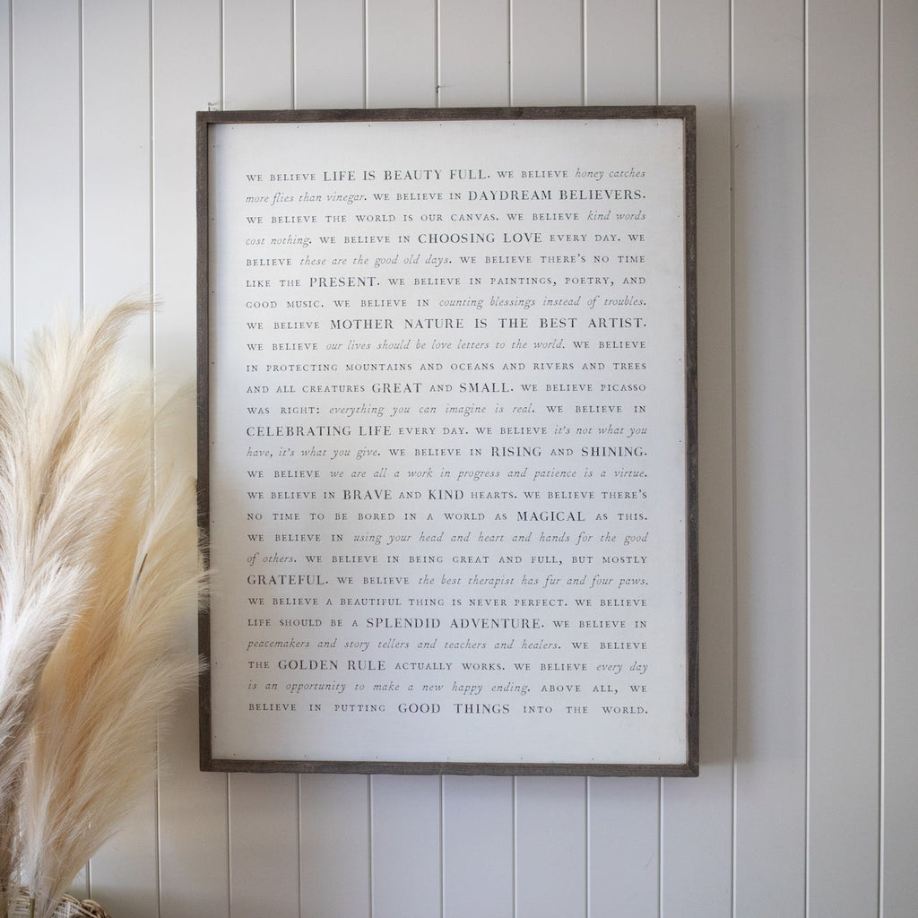 Sugarboo Manifesto Art Print - Grey Wood