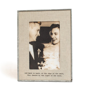 "And Hand In Hand" Zinc Linen  Frame 4"x6" Vertical