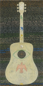 Vertical Guitar Legends Two Art Tile