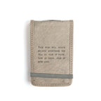 Faith Truth Love Mini Signature Leather Journal - Stone