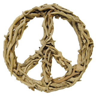 Driftwood - 30" Round Peace Sign