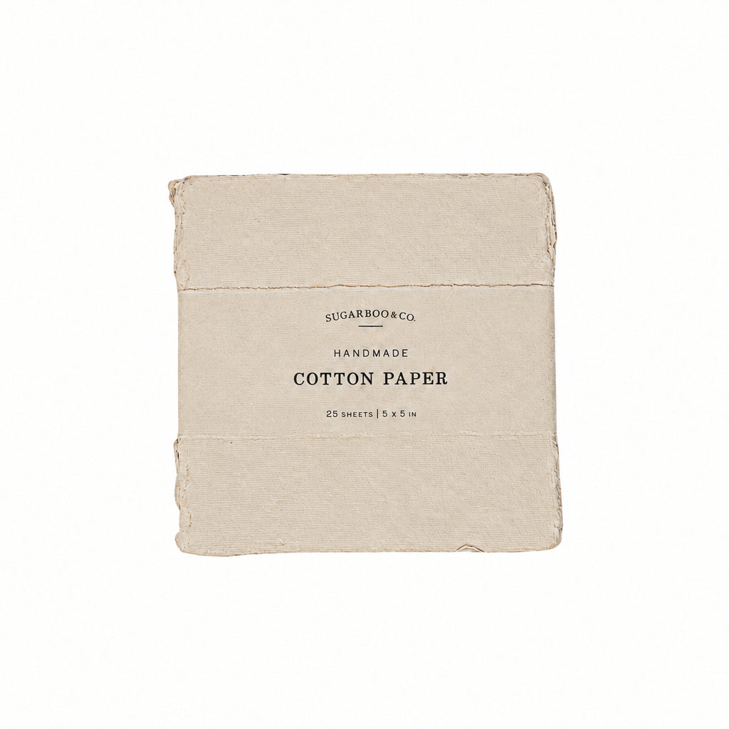 5x5 Handmade Cotton Paper Bundle - Oat