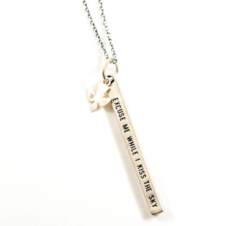 ***Excuse Me While I Kiss The Sky Brass Necklace - 32