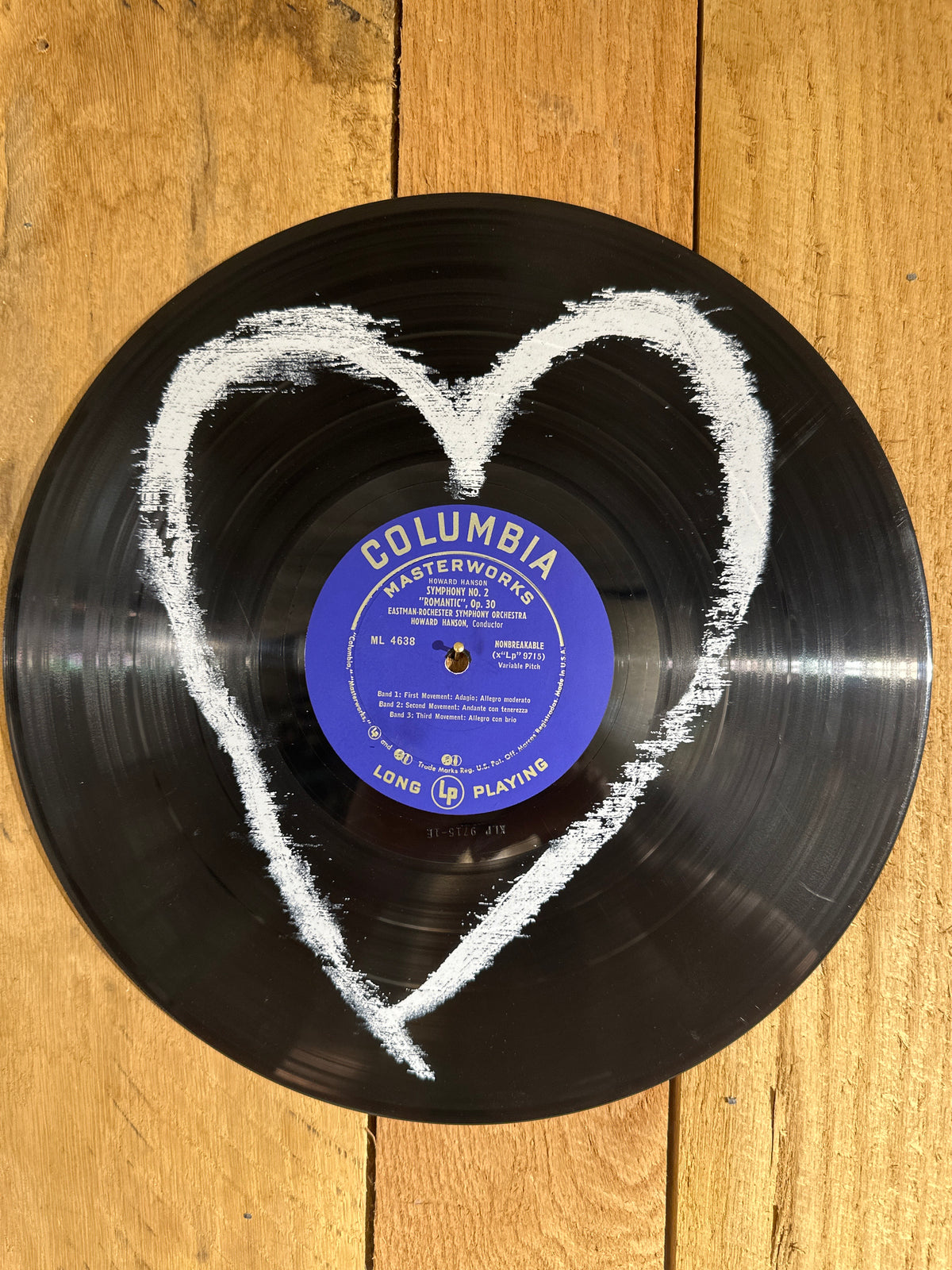 White Heart Vinyl Record