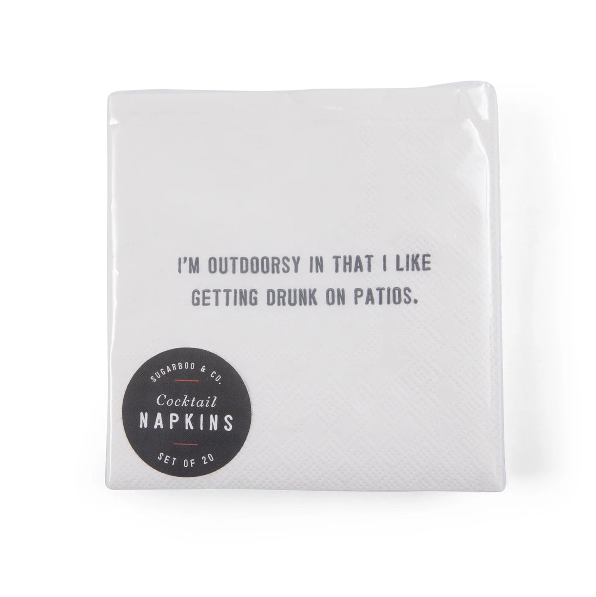 "I'm Outdoorsy" Cocktail Napkin Set (20pcs) Set Of 6