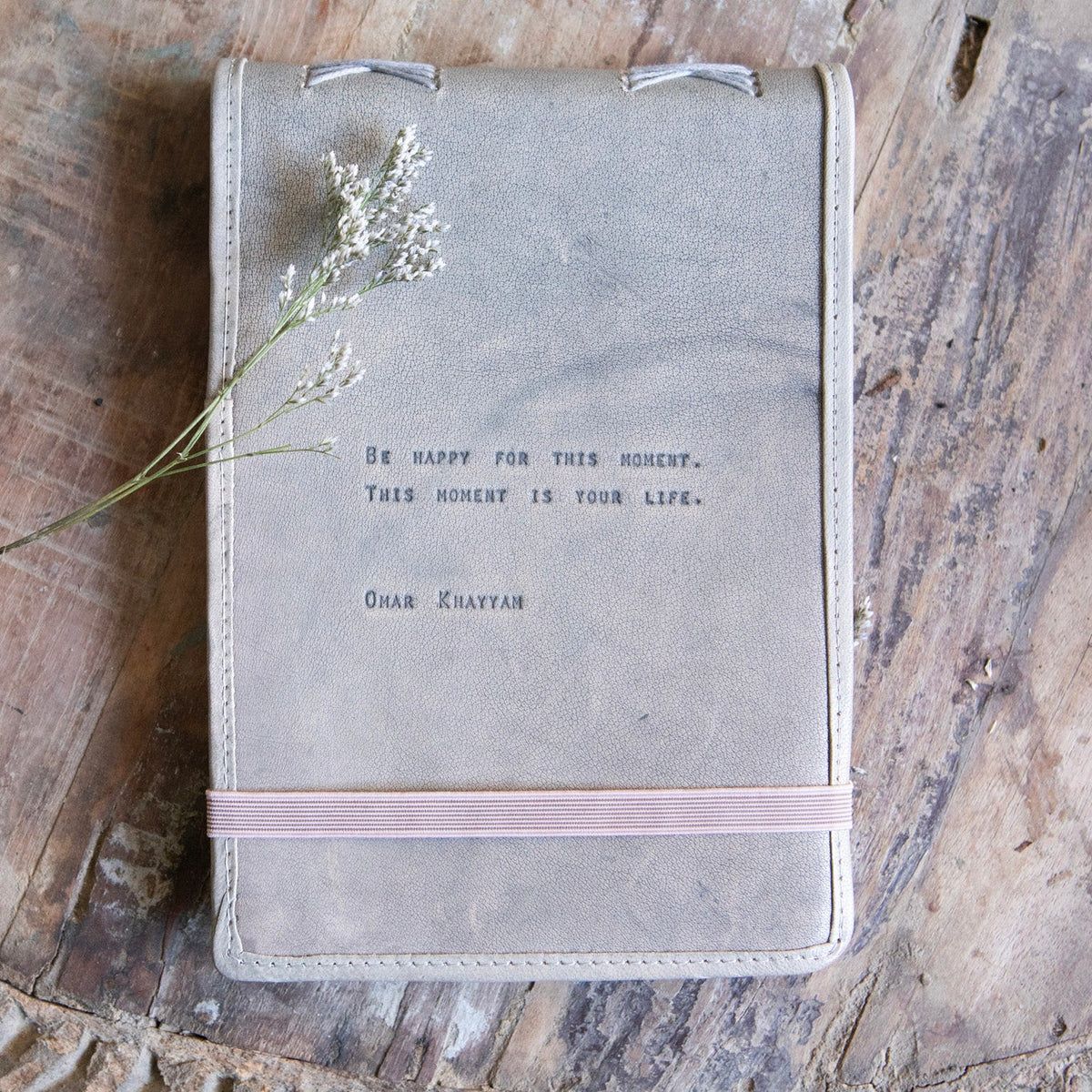 Omar Khayyam Signature Leather Journal - Stone