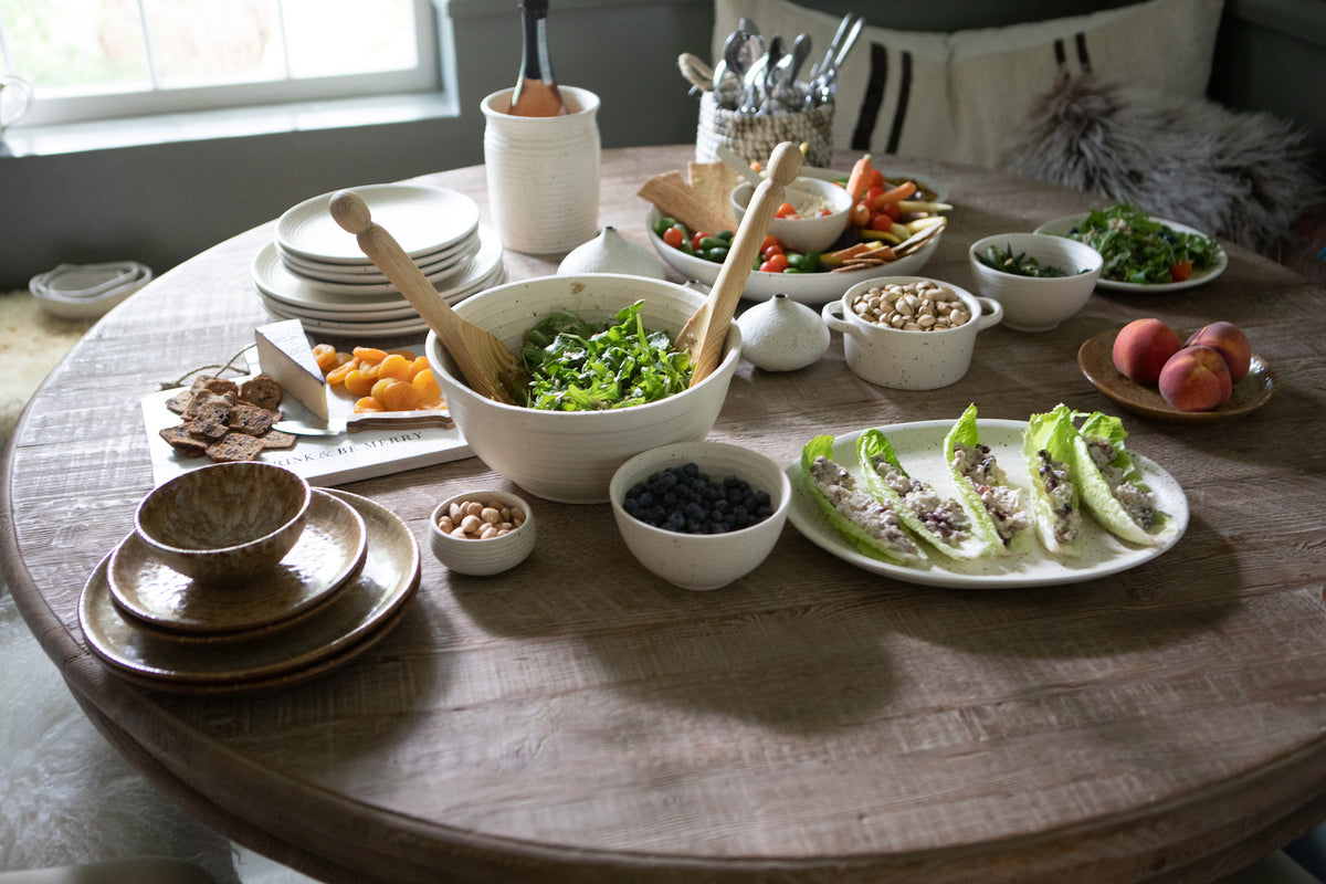 ***Large Oval Speckled Ceramic Platter