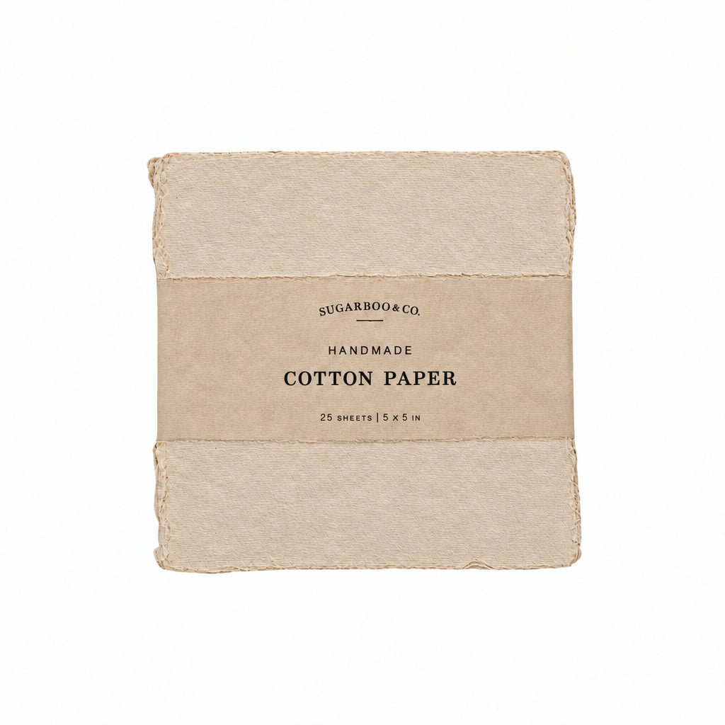 6x6 Handmade Cotton Paper Bundle - Oat