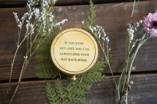 If You Ever Get Lost Compass with Leather Pouch