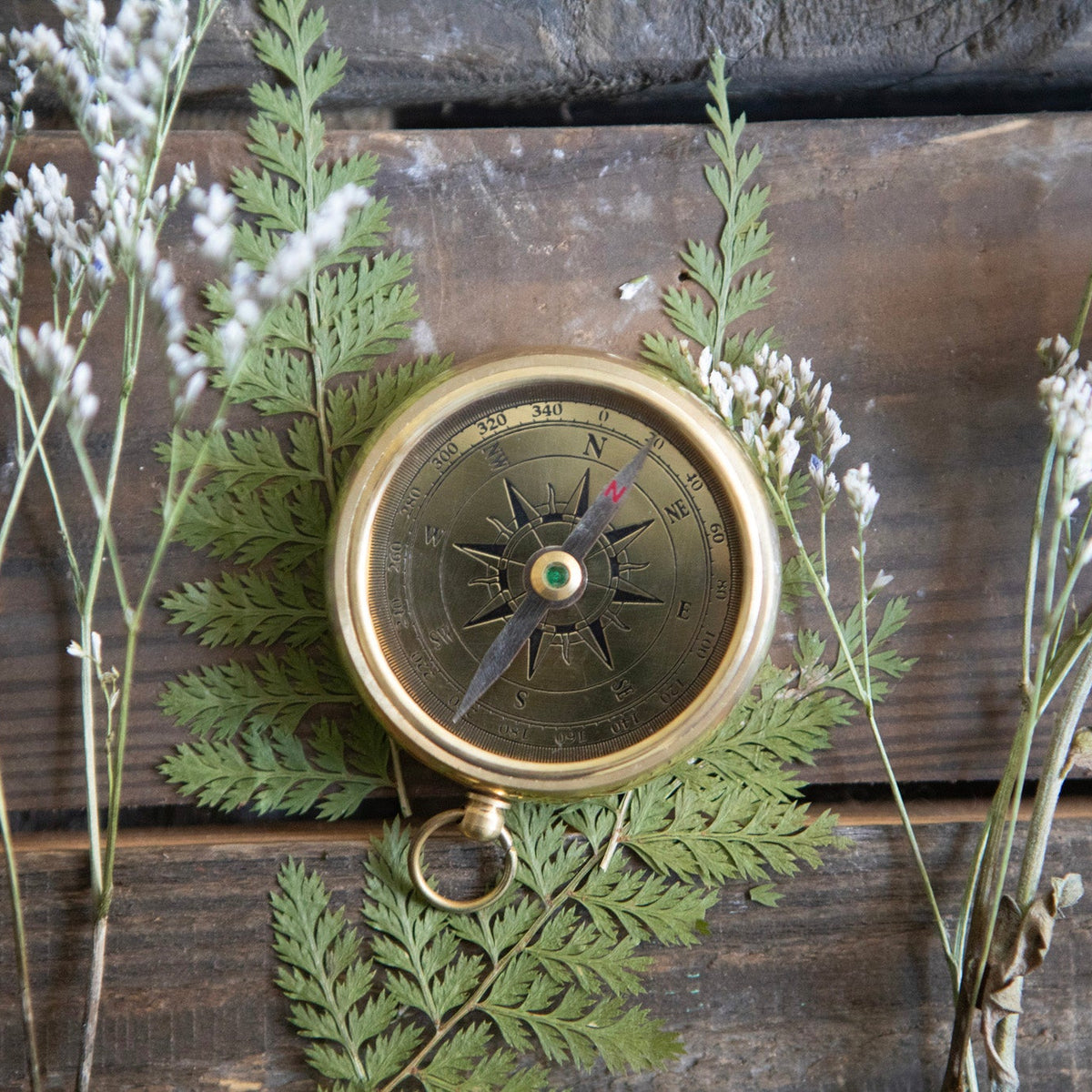 If You Ever Get Lost Compass with Leather Pouch