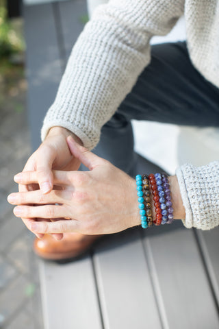 Natural Stone Bracelets -Set of 30