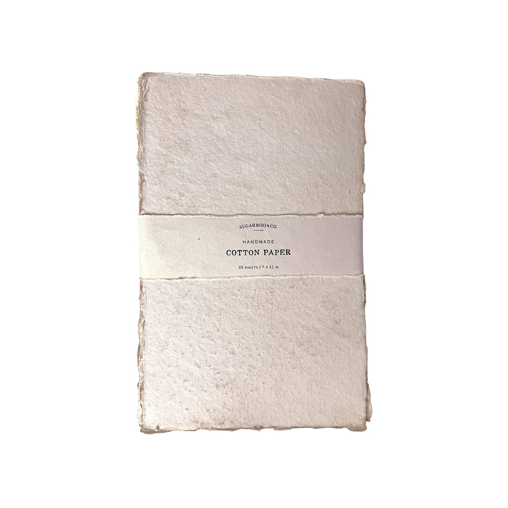 7x11 Handmade Cotton Paper Bundle - Flax