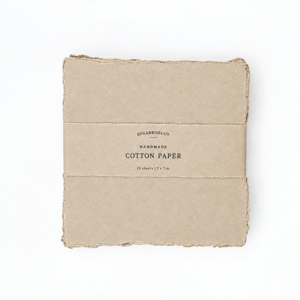 7x7 Handmade Cotton Paper Bundle - Oat