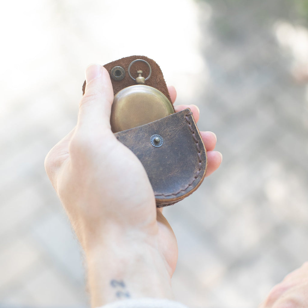 Steer By The Compass Of Your Soul with Leather Pouch