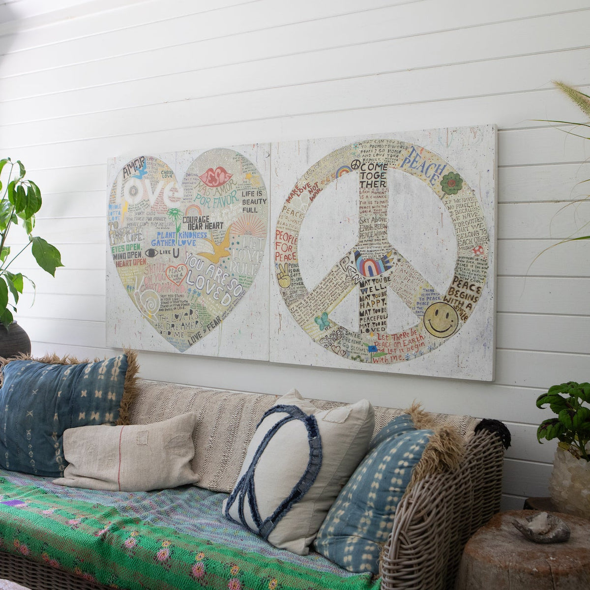 Choose Peace Art Print in White - Gallery Wrap