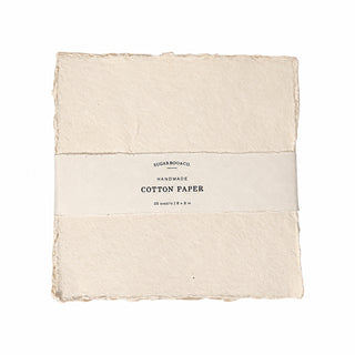 8x8 Handmade Cotton Paper Bundle - Mixed Natural