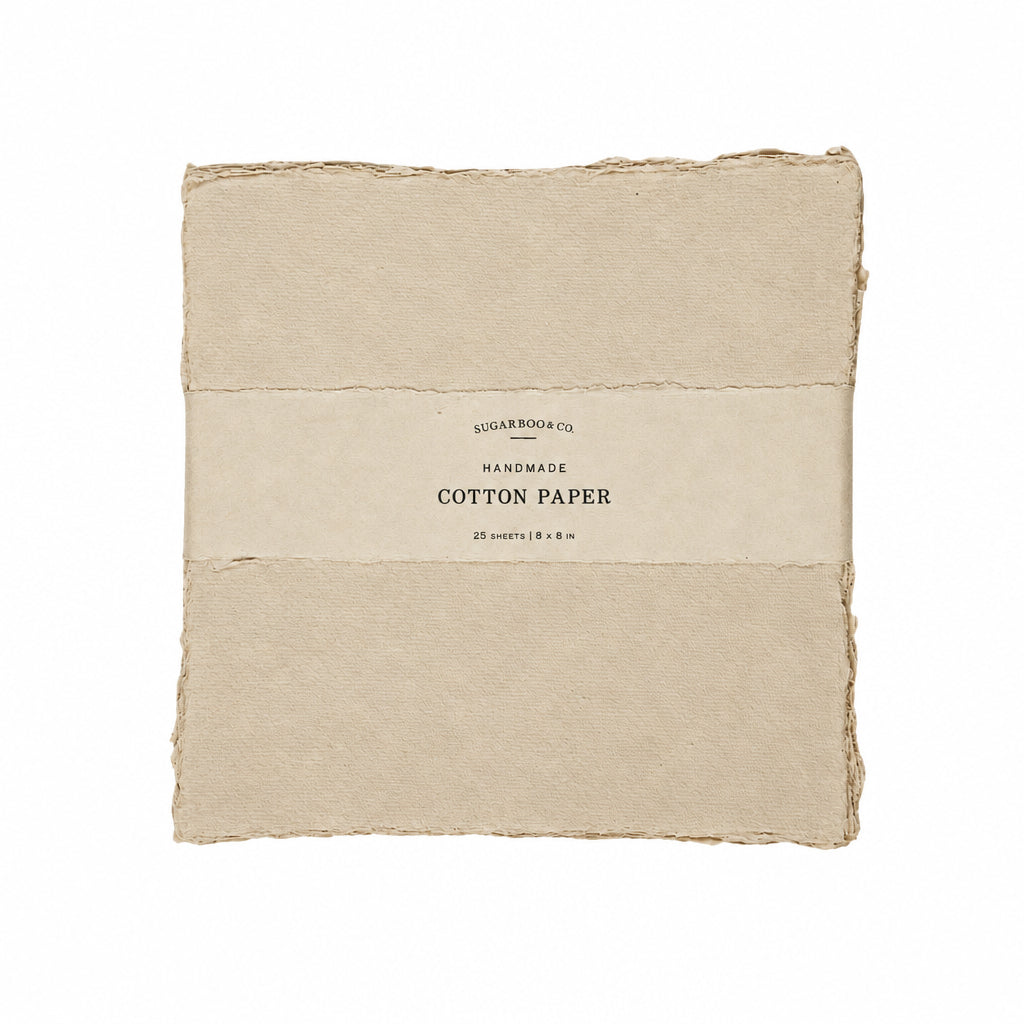 8x8 Handmade Cotton Paper Bundle - Oat