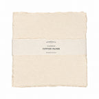 9x9 Handmade Cotton Paper Bundle - Cream