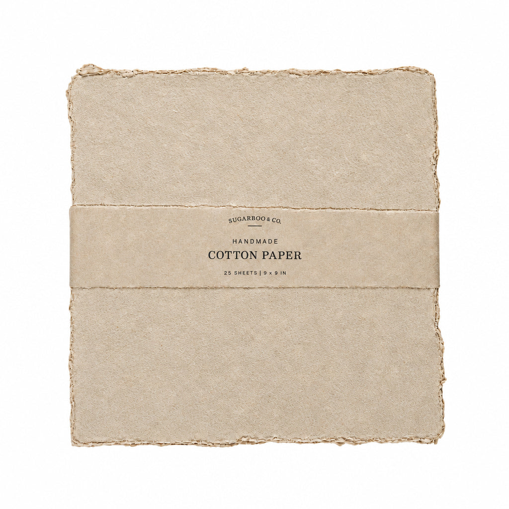 9x9 Handmade Cotton Paper Bundle - Oat