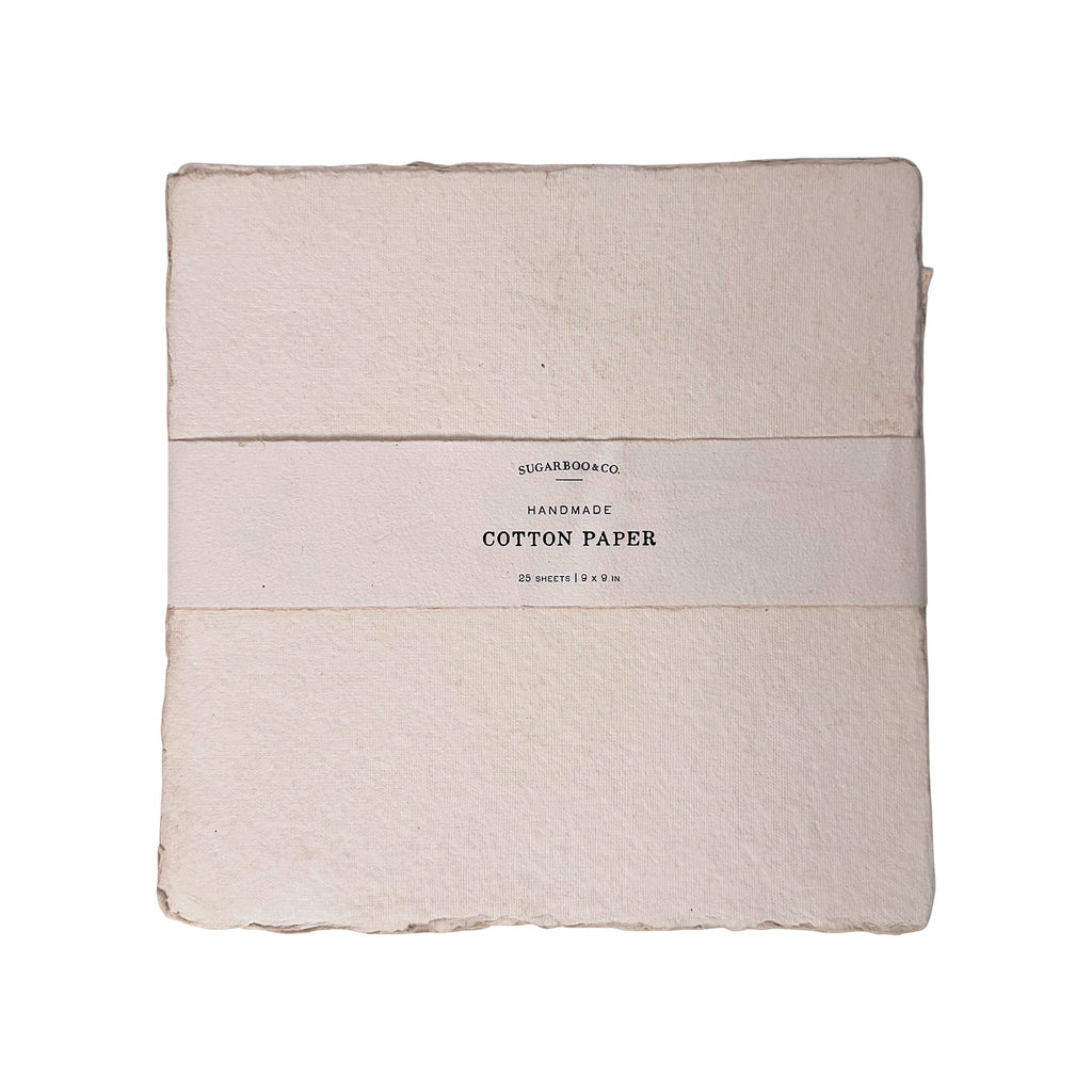 9x9 Handmade Cotton Paper Bundle - Flax
