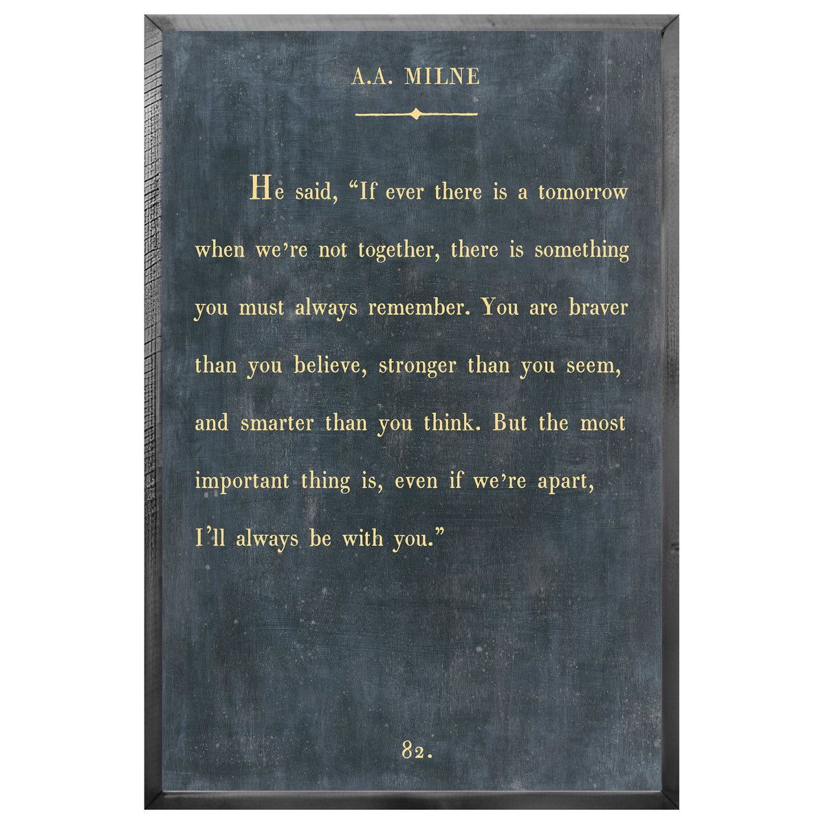A.A. Milne Art Print - Grey Wood