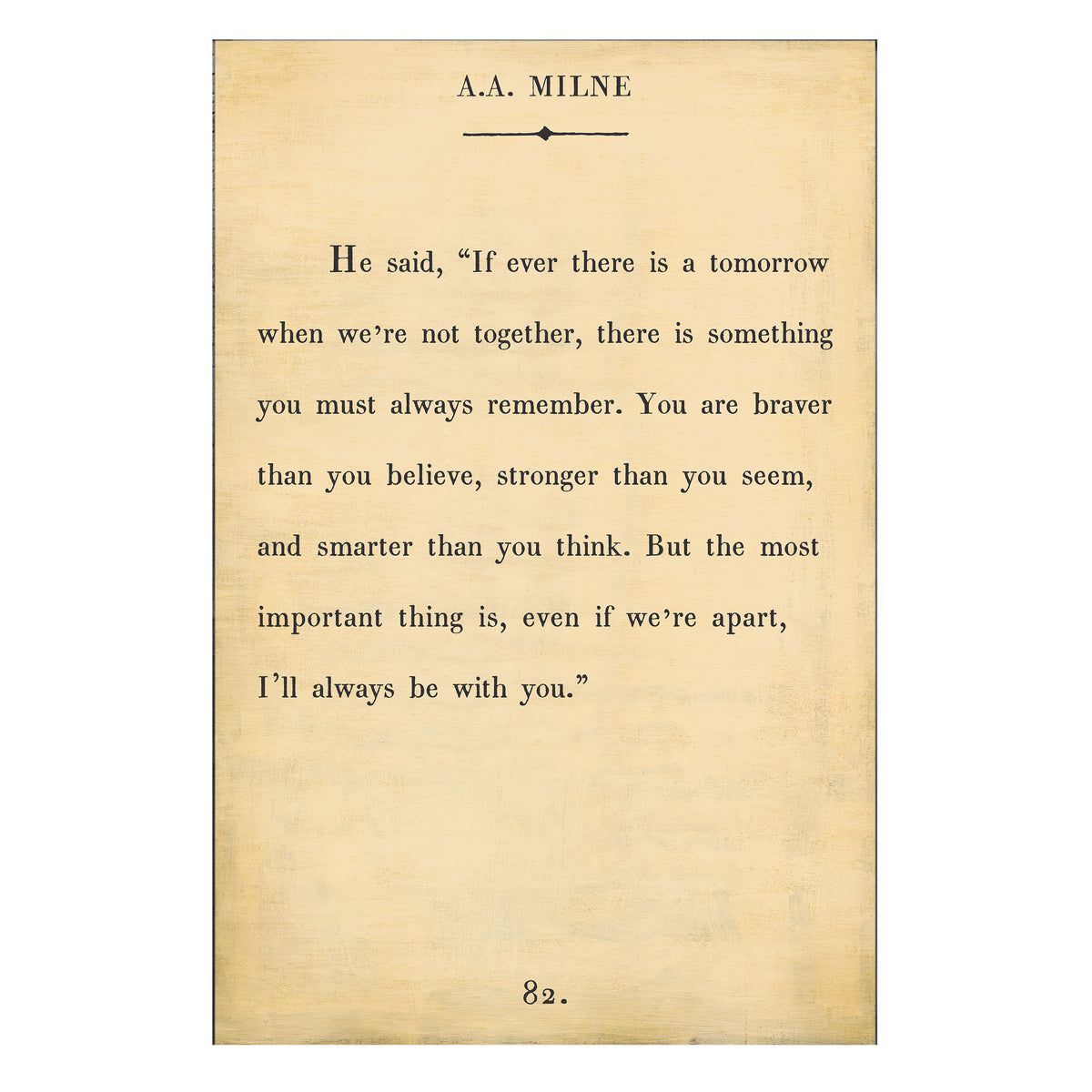 A.A. Milne Art Print - Book Collection
