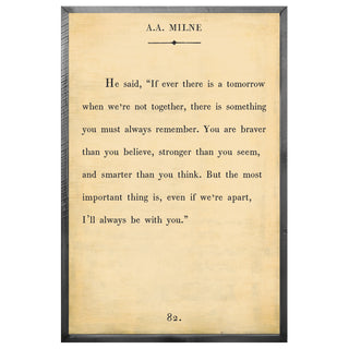 AA Milne - Book Collection (Grey Wood) - Art Print