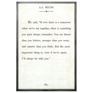 AA Milne - Book Collection (Grey Wood) - Art Print