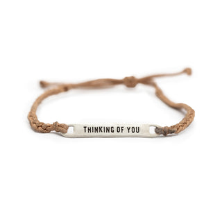 ***Silver Thinking Of You Braided Bracelet - Adjustable