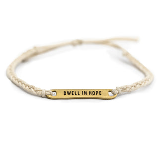 ****Brass Dwell In Hope Braided Bracelet - Adjustable