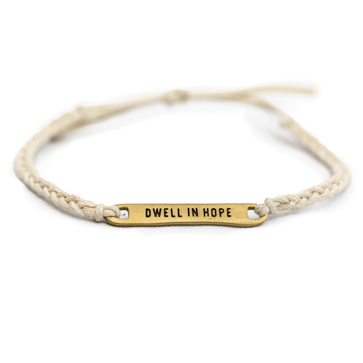 ****Brass Dwell In Hope Braided Bracelet - Adjustable