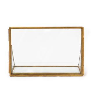 Horizontal Brass Finish Standing Picture Frame 6"x4"