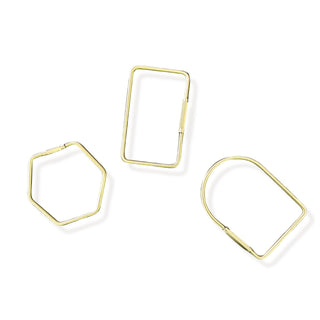 Brass Carabiner - Assorted Set of 12