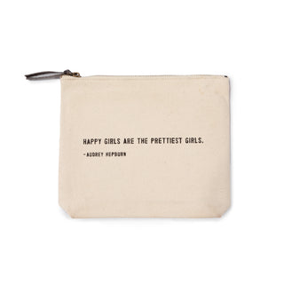 Happy Girls Canvas Zip Bag