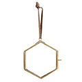 Hexagon Brass Hanging Frame 3.5in