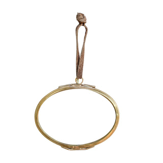 Brass Hanging Frame 3" x 4" Horizontal Oval