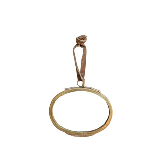 Brass Hanging Frame 2.25" x 3.25" Horizontal Oval