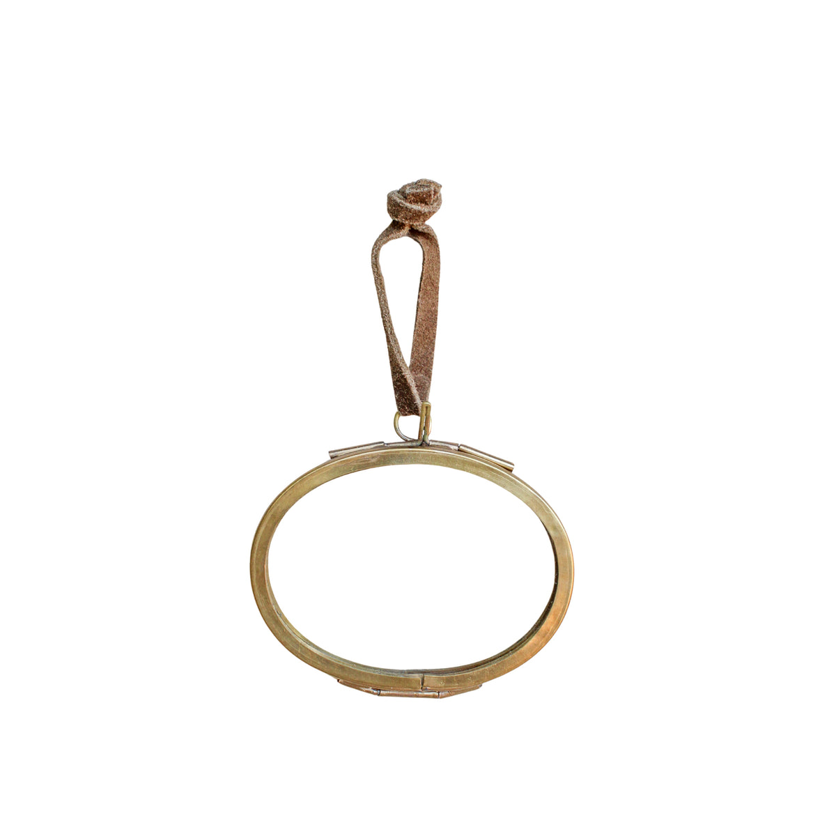 Oval Brass Hanging Frame 3.25x2.25 - Horizontal
