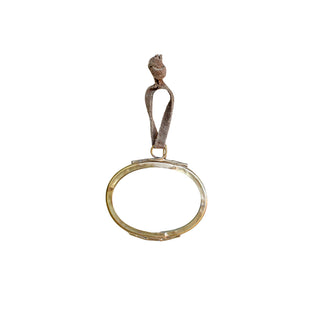 Brass Hanging Frame 1.5" x 2.5" Horizontal Oval