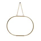 Oval Brass Hanging Frame 8x6 – Horizontal w/ Chain