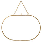 Oval Brass Hanging Frame 12x8 – Horizontal w/ Chain