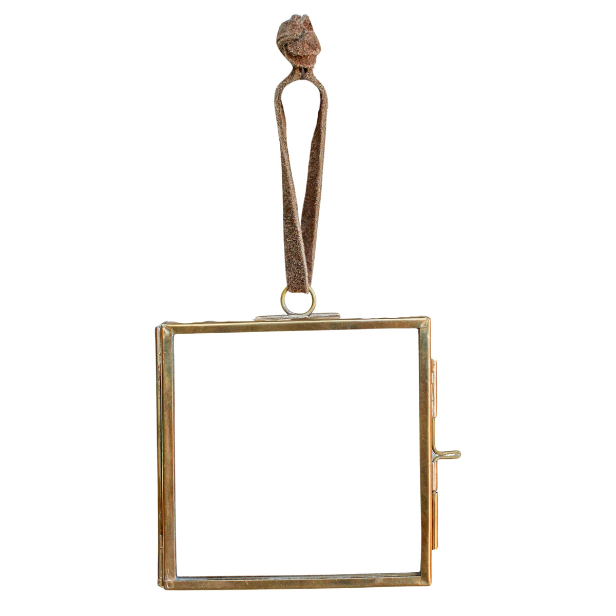 Square Brass Hanging Frame 3.5in