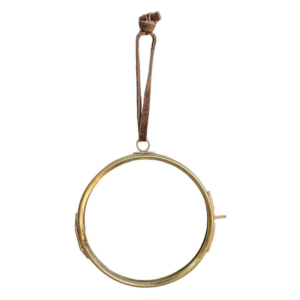 Round Brass Hanging Frame 3.5in