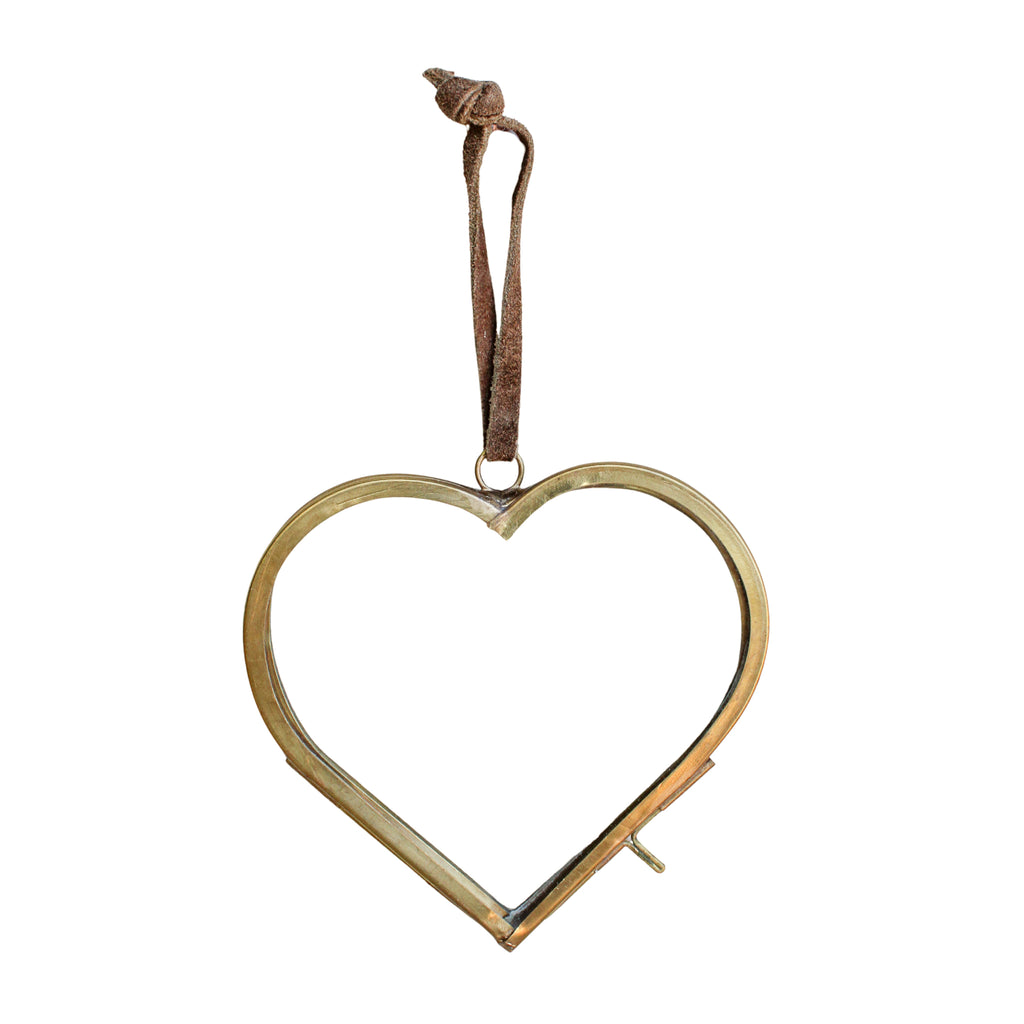 Heart Brass Hanging Frame 3.5in