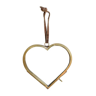 Brass Hanging Frame 3.5" Heart